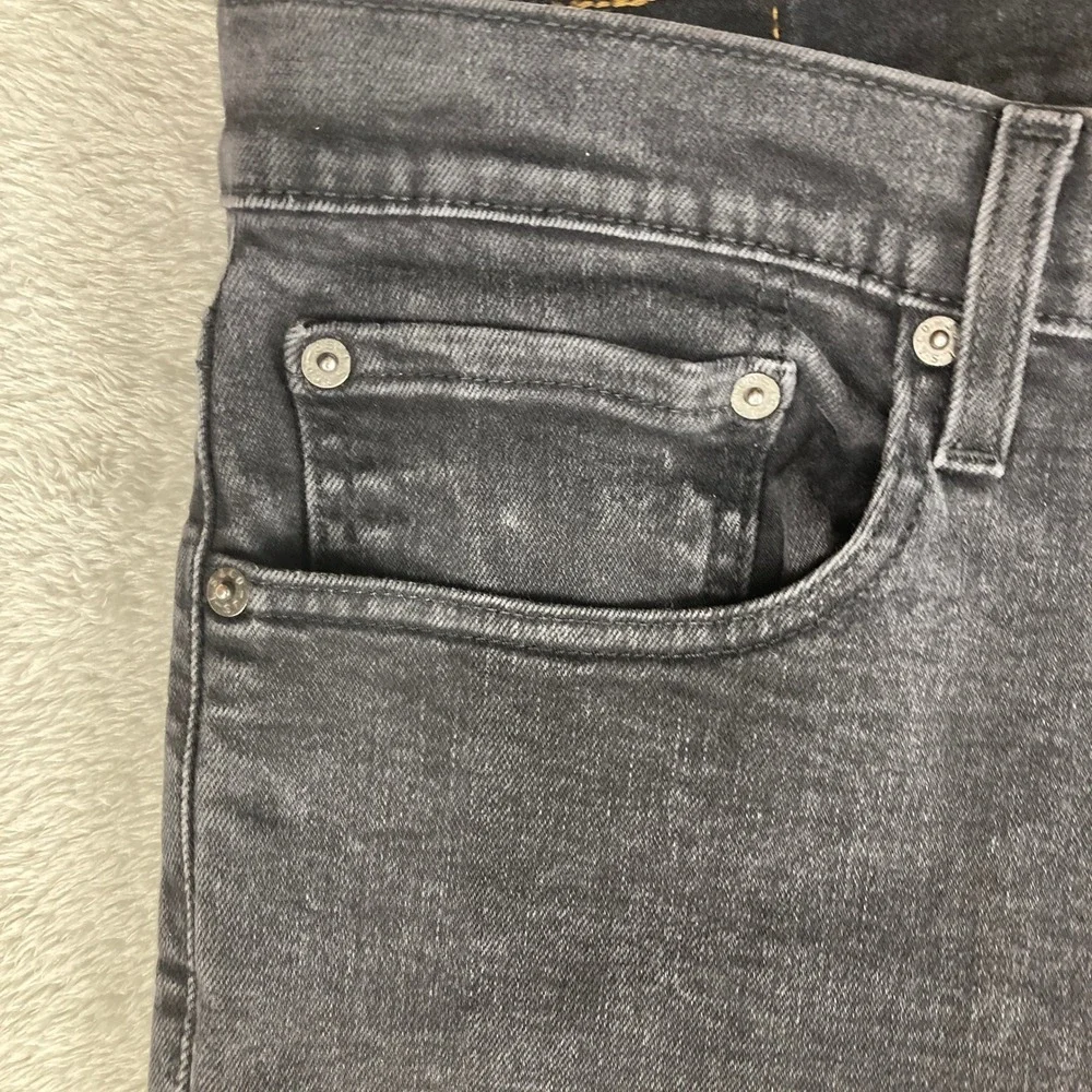 Levis 514 Straight‎ Fit Jeans Mens 34x29 (34x28) Faded Black Denim Pants